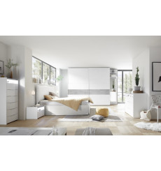 Chambre complète VERA cognac 180 cm, chambre adulte complète